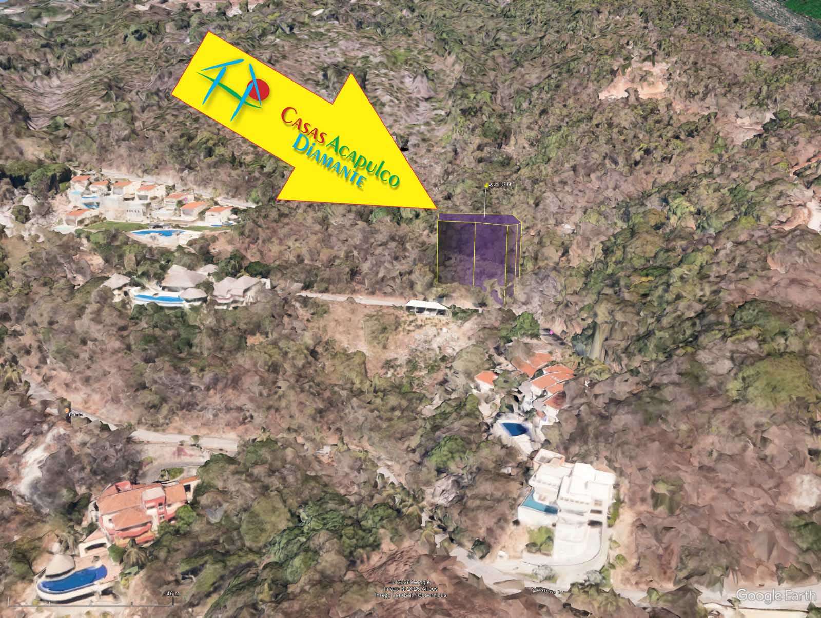 Terreno Brisas del Marqués Manzana F Lote 107 - Ubicación satelital y entorno 7